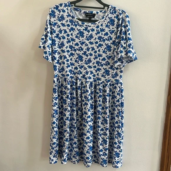 ASOS | Dresses | Asos Wednesdays Girl Blue And White Floral Dress | Poshmark